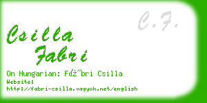 csilla fabri business card